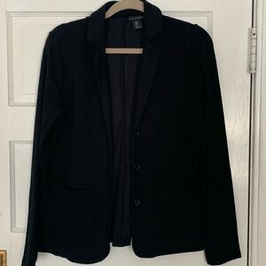 Tahari cotton blend black blazer
